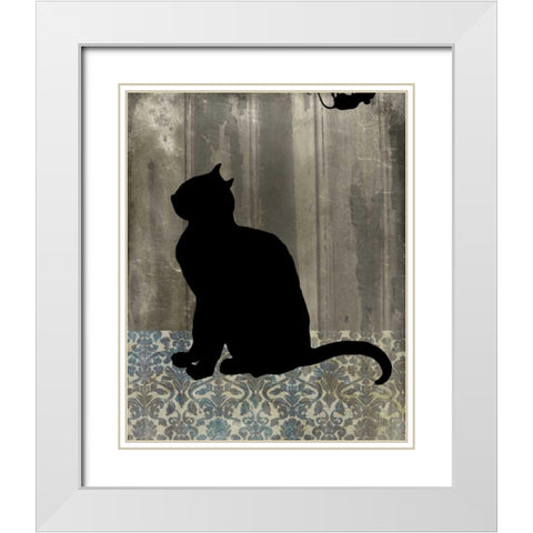 Mouse Hunt II White Modern Wood Framed Art Print with Double Matting by Ludwig, Alicia