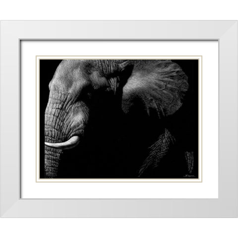 Wildlife Scratchboards III White Modern Wood Framed Art Print with Double Matting by Chapman, Julie T.