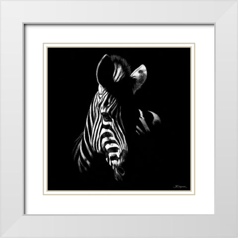 Wildlife Scratchboards V White Modern Wood Framed Art Print with Double Matting by Chapman, Julie T.