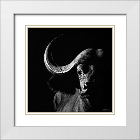 Wildlife Scratchboards VIII White Modern Wood Framed Art Print with Double Matting by Chapman, Julie T.