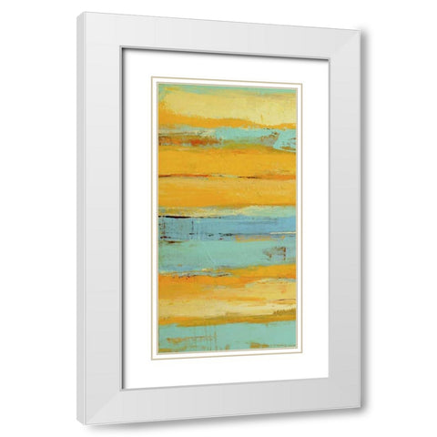 Caribbean Sunrise I White Modern Wood Framed Art Print with Double Matting by Ashley, Erin
