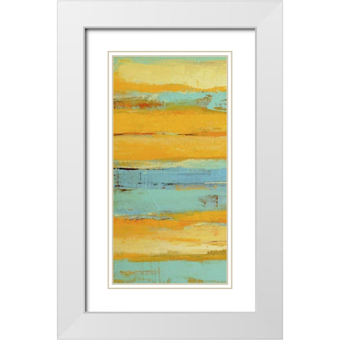 Caribbean Sunrise I White Modern Wood Framed Art Print with Double Matting by Ashley, Erin