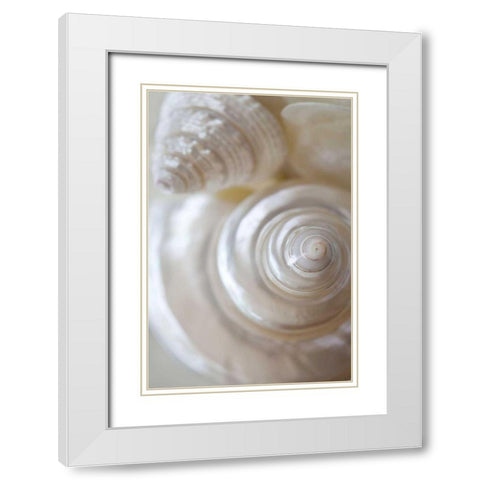 Pearlesce I White Modern Wood Framed Art Print with Double Matting by Zalewski, Christine
