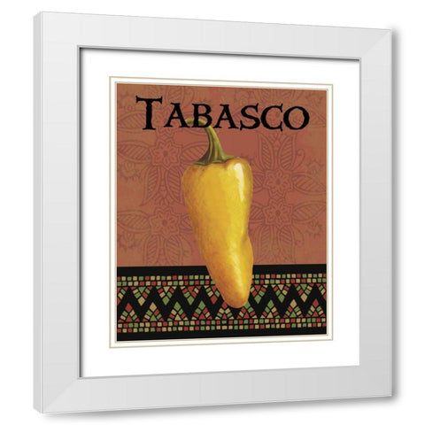 Chili Peppers III White Modern Wood Framed Art Print with Double Matting by Max, Louise