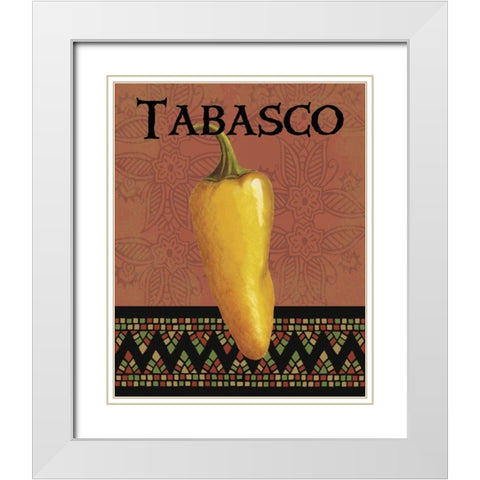 Chili Peppers III White Modern Wood Framed Art Print with Double Matting by Max, Louise