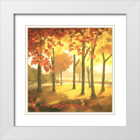 Golden October II White Modern Wood Framed Art Print with Double Matting by Reynolds, Graham