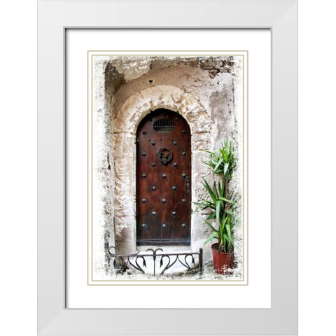 Doors of Europe III White Modern Wood Framed Art Print with Double Matting by Perry, Rachel