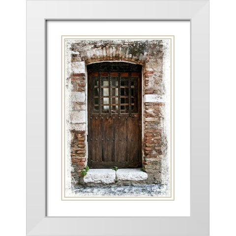 Doors of Europe IV White Modern Wood Framed Art Print with Double Matting by Perry, Rachel