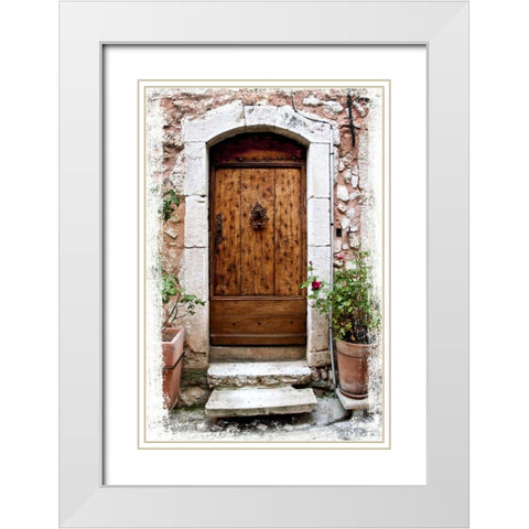 Doors of Europe V White Modern Wood Framed Art Print with Double Matting by Perry, Rachel