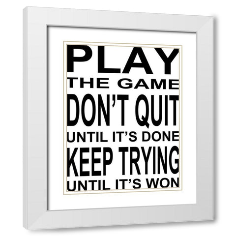 Play the Game II White Modern Wood Framed Art Print with Double Matting by James, Andrea