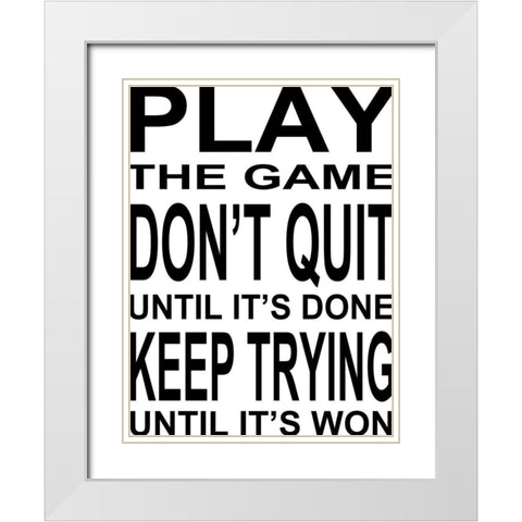 Play the Game II White Modern Wood Framed Art Print with Double Matting by James, Andrea