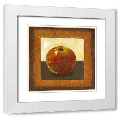 Gilded Fruit II White Modern Wood Framed Art Print with Double Matting by OToole, Tim