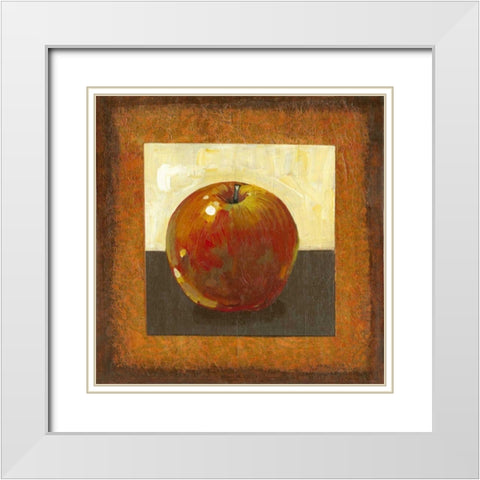 Gilded Fruit II White Modern Wood Framed Art Print with Double Matting by OToole, Tim