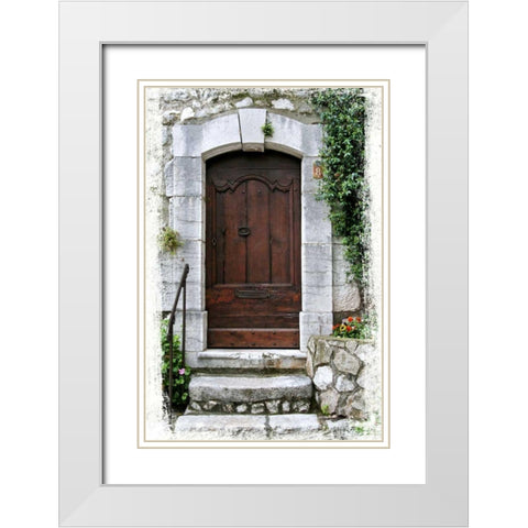 Doors of Europe XVIII White Modern Wood Framed Art Print with Double Matting by Perry, Rachel