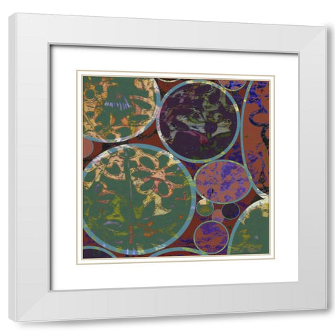 B-Jeweled Deco I White Modern Wood Framed Art Print with Double Matting by Mountain, Ricki