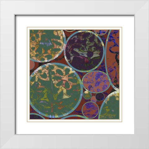 B-Jeweled Deco I White Modern Wood Framed Art Print with Double Matting by Mountain, Ricki