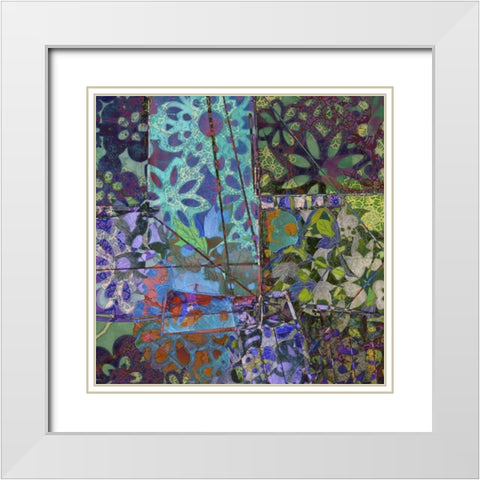 B-Jeweled Deco III White Modern Wood Framed Art Print with Double Matting by Mountain, Ricki
