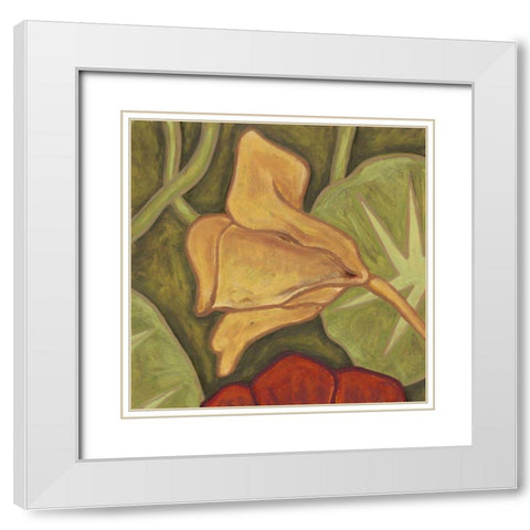Vibrant Rainforest II White Modern Wood Framed Art Print with Double Matting by Deans, Karen