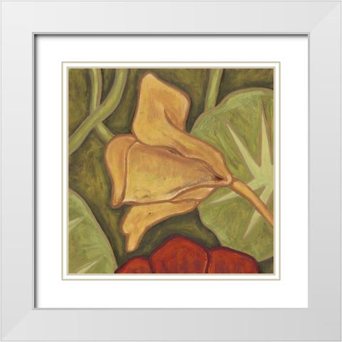 Vibrant Rainforest II White Modern Wood Framed Art Print with Double Matting by Deans, Karen
