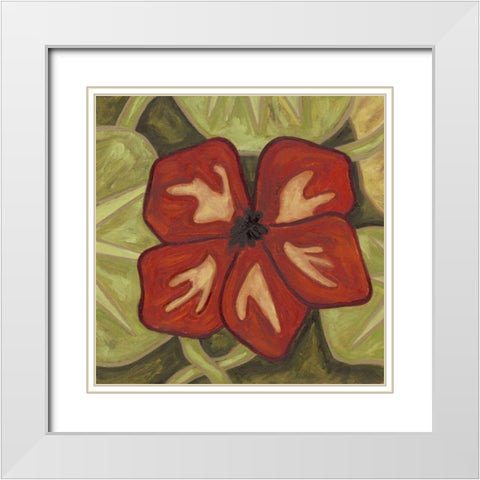 Vibrant Rainforest III White Modern Wood Framed Art Print with Double Matting by Deans, Karen