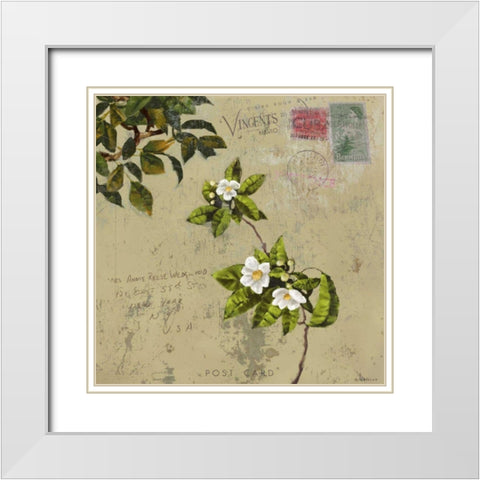 Postage III White Modern Wood Framed Art Print with Double Matting by Novak, Rick