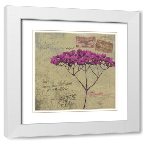 Postage IV White Modern Wood Framed Art Print with Double Matting by Novak, Rick