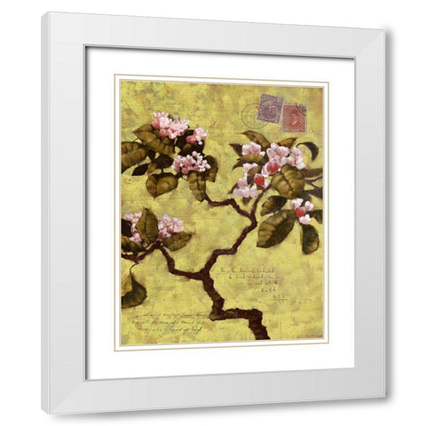 Postage V White Modern Wood Framed Art Print with Double Matting by Novak, Rick