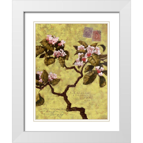 Postage V White Modern Wood Framed Art Print with Double Matting by Novak, Rick