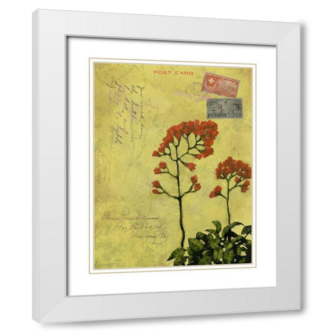 Postage VII White Modern Wood Framed Art Print with Double Matting by Novak, Rick