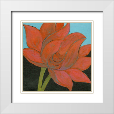 Bliss Lotus I  White Modern Wood Framed Art Print with Double Matting by Fuchs, Jodi