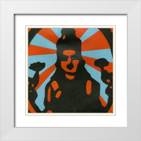 Bliss Buddha I White Modern Wood Framed Art Print with Double Matting by Fuchs, Jodi