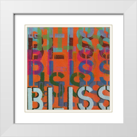 Bliss White Modern Wood Framed Art Print with Double Matting by Fuchs, Jodi