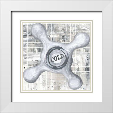 Hot-n-Cold II White Modern Wood Framed Art Print with Double Matting by James, Andrea