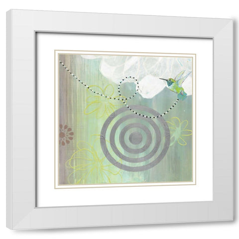 Connected II White Modern Wood Framed Art Print with Double Matting by Fuchs, Jodi