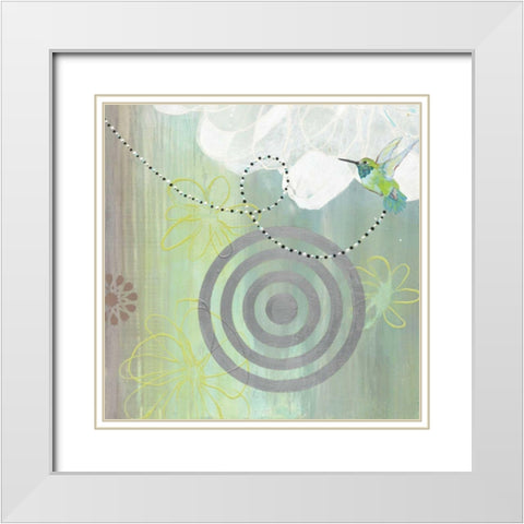 Connected II White Modern Wood Framed Art Print with Double Matting by Fuchs, Jodi
