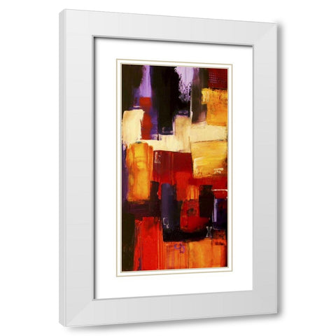 Raspberry Beret II White Modern Wood Framed Art Print with Double Matting by Ashley, Erin