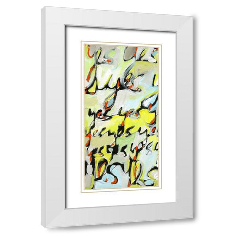 Yes, Yes, Yes I White Modern Wood Framed Art Print with Double Matting by Fuchs, Jodi