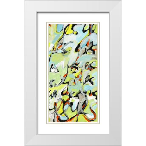 Yes, Yes, Yes II White Modern Wood Framed Art Print with Double Matting by Fuchs, Jodi