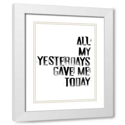 The Happiest IV White Modern Wood Framed Art Print with Double Matting by Velasquez, Deborah