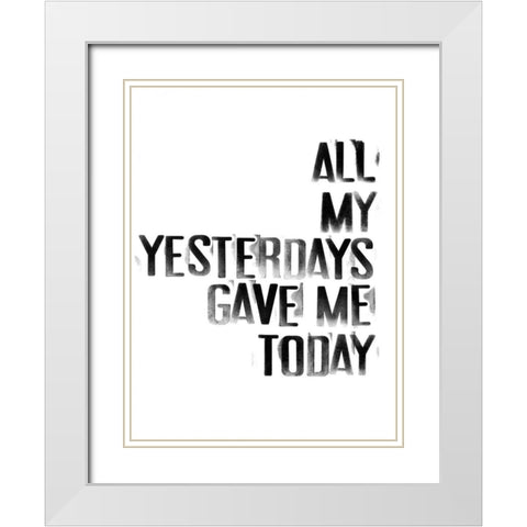 The Happiest IV White Modern Wood Framed Art Print with Double Matting by Velasquez, Deborah