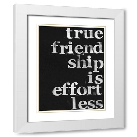 Friendship I White Modern Wood Framed Art Print with Double Matting by Velasquez, Deborah
