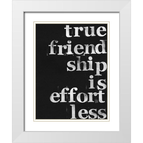 Friendship I White Modern Wood Framed Art Print with Double Matting by Velasquez, Deborah