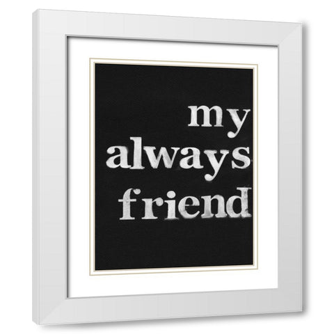 Friendship II White Modern Wood Framed Art Print with Double Matting by Velasquez, Deborah