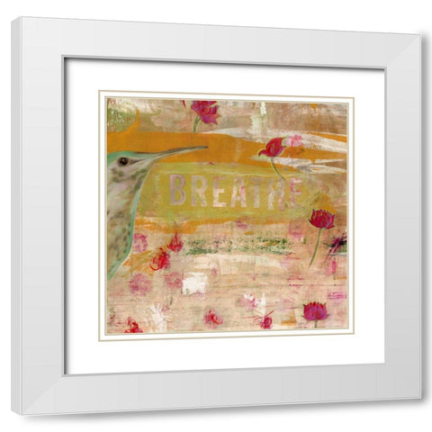 Breathe II White Modern Wood Framed Art Print with Double Matting by Fuchs, Jodi