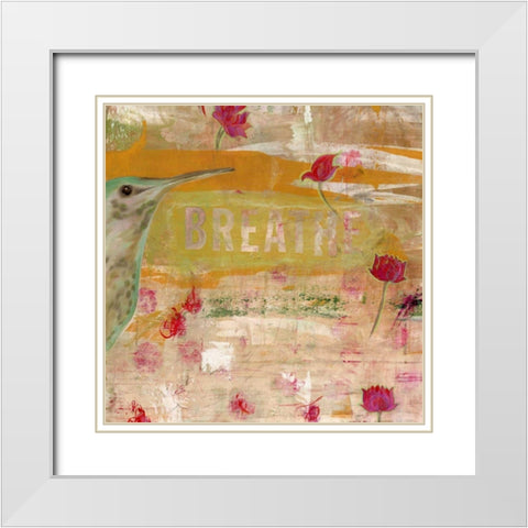 Breathe II White Modern Wood Framed Art Print with Double Matting by Fuchs, Jodi