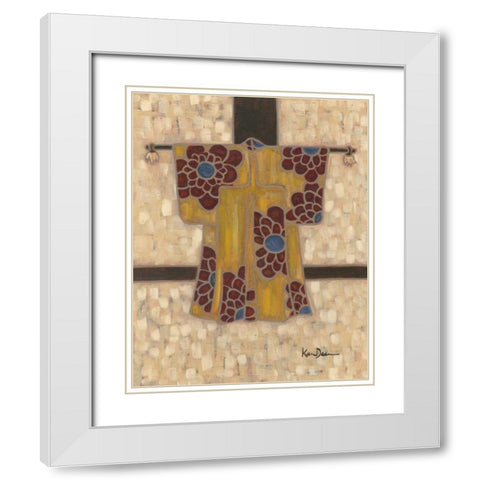 Primary Kimono II White Modern Wood Framed Art Print with Double Matting by Deans, Karen