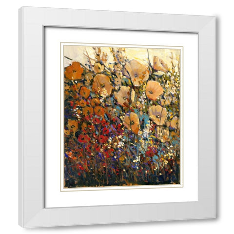 Bright and Bold Flowers I White Modern Wood Framed Art Print with Double Matting by OToole, Tim