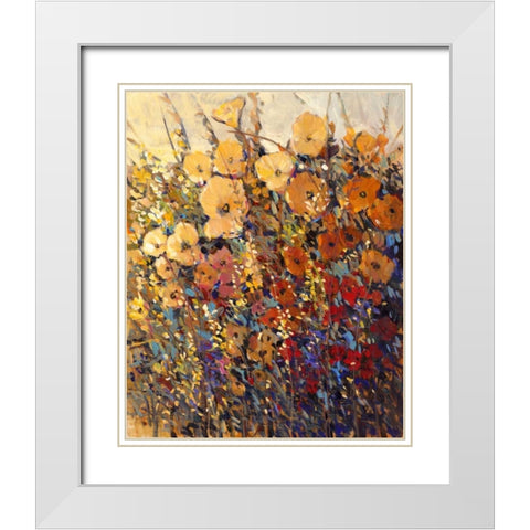 Bright and Bold Flowers II White Modern Wood Framed Art Print with Double Matting by OToole, Tim