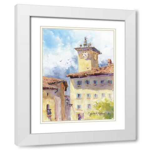 Mission Impression II White Modern Wood Framed Art Print with Double Matting by Pollard, Julie G.