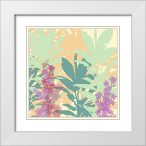 Graphic Bloom Collage II White Modern Wood Framed Art Print with Double Matting by Novak, Rick